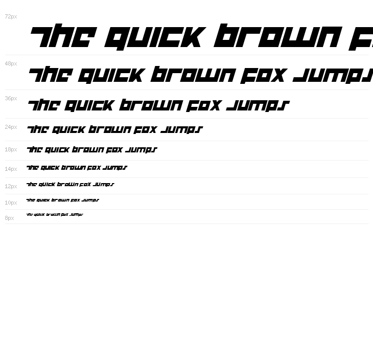 Flight Corps Italic Waterfall