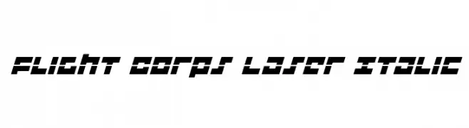 Flight Corps Laser Italic  Frei Schriftart Herunterladen