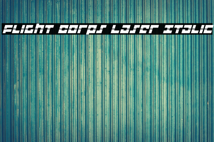 Flight Corps Laser Italic Example 1