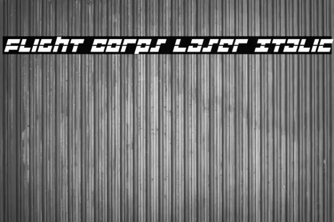 Flight Corps Laser Italic Font examples