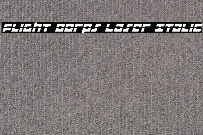 Flight Corps Laser Italic Example 2
