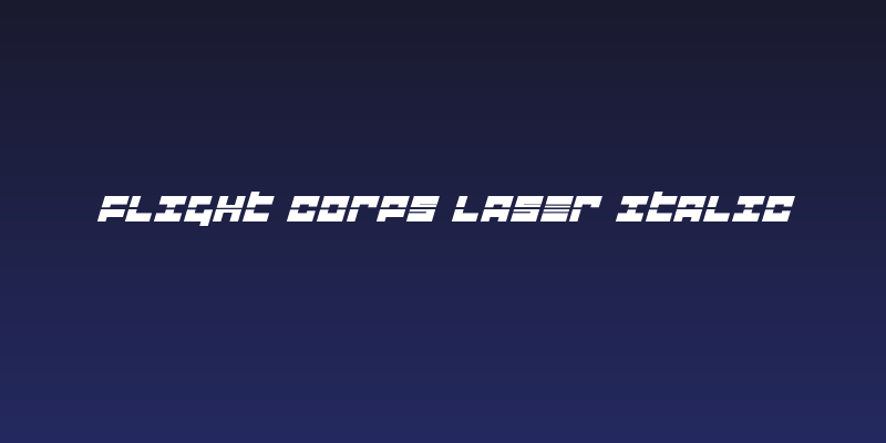 Flight Corps Laser Italic Social Header
