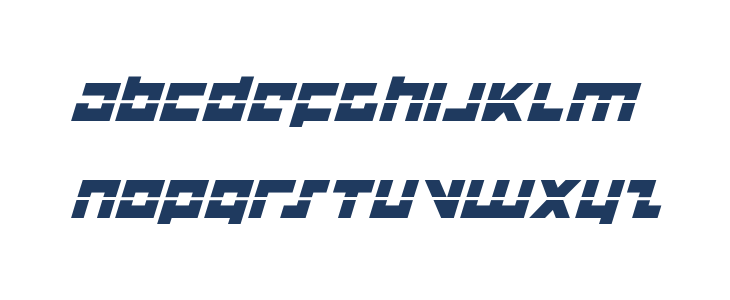 Flight Corps Laser Italic Lowercase