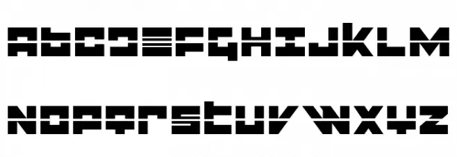 Flight Corps Laser Schriftart Groß