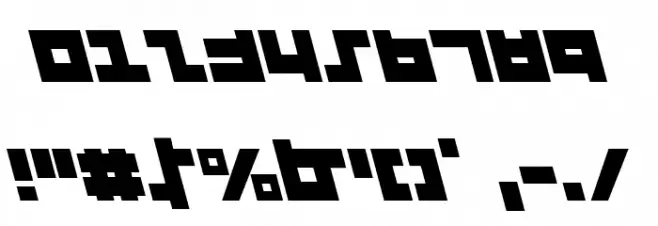 Flight Corps Leftalic Font OTHER CHARS