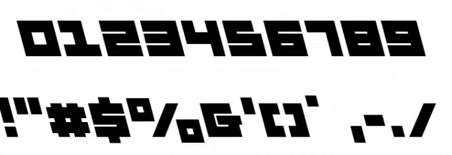 Flight Corps Leftalic Font OTHER CHARS