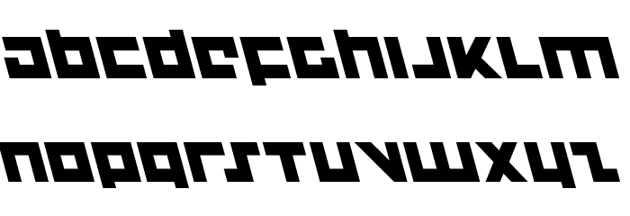 Flight Corps Leftalic Font LOWERCASE