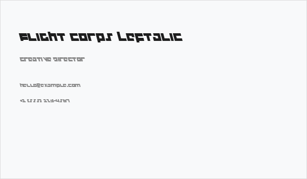 Flight Corps Leftalic Business Card