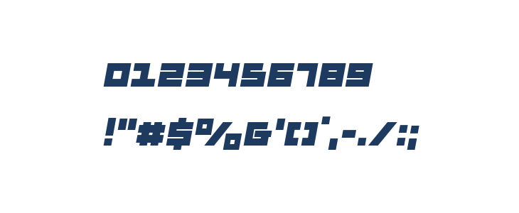 Flight Corps Semi-Italic Other Characters