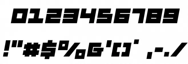 Flight Corps Semi-Italic Font OTHER CHARS