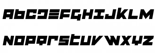 Flight Corps Semi-Italic फ़ॉन्ट अपरकेस