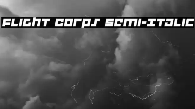 Flight Corps Semi-Italic Font examples