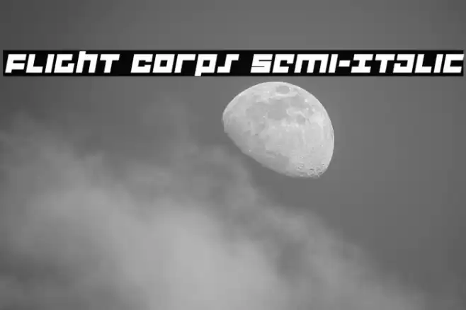 Flight Corps Semi-Italic Font examples