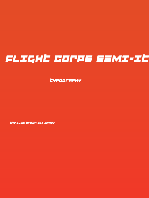 Flight Corps Semi-Italic Poster