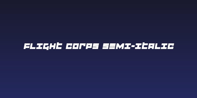 Flight Corps Semi-Italic Social Header
