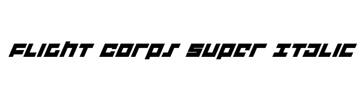 Flight Corps Super Italic  font caratteri gratis