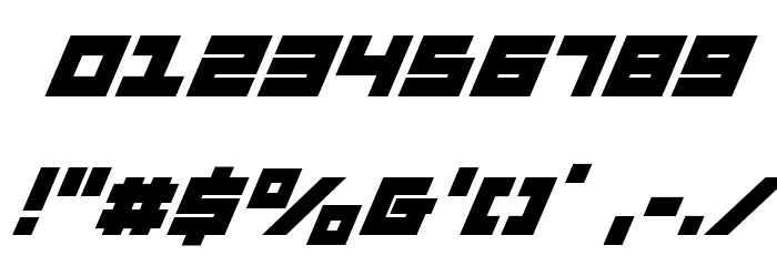 Flight Corps Super Italic Font OTHER CHARS