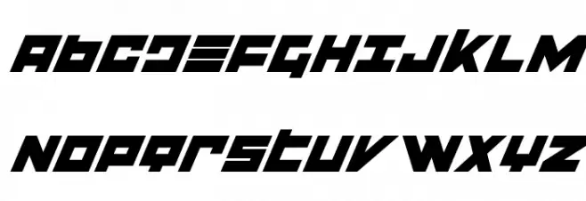Flight Corps Super Italic Schriftart Groß