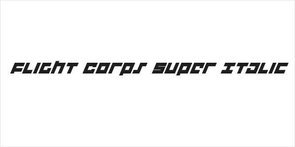 Flight Corps Super Italic Logo