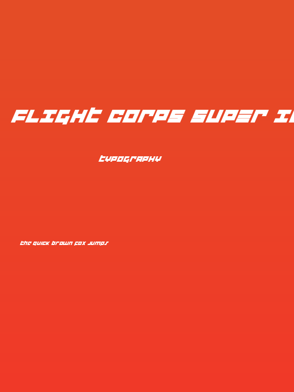 Flight Corps Super Italic Poster