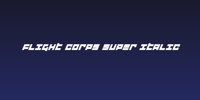 Flight Corps Super Italic Social Header