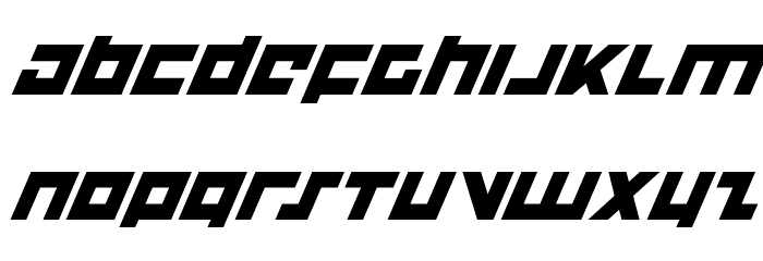 Flight Corps Super Italic Font LOWERCASE