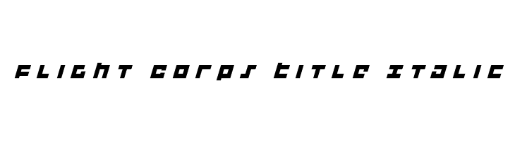 Flight Corps Title Italic  Frei Schriftart Herunterladen