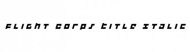 Flight Corps Title Italic  Frei Schriftart Herunterladen
