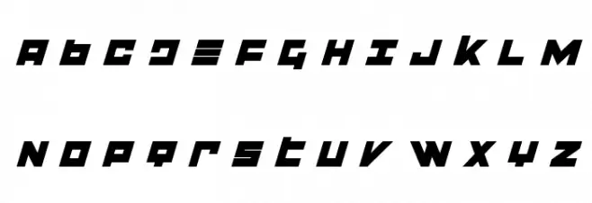 Flight Corps Title Italic Caratteri MAIUSCOLE