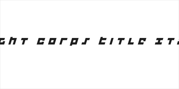 Flight Corps Title Italic Logo