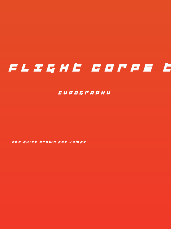 Flight Corps Title Italic Poster