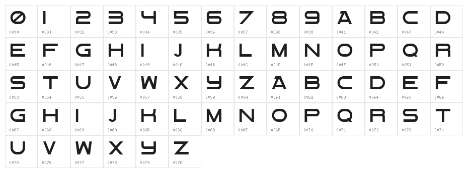 Flight Maybe Character Map