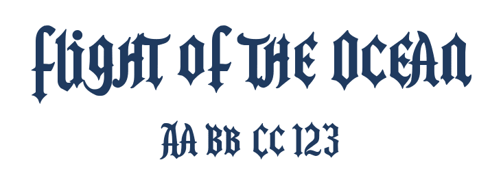 Flight of the Ocean Font Preview
