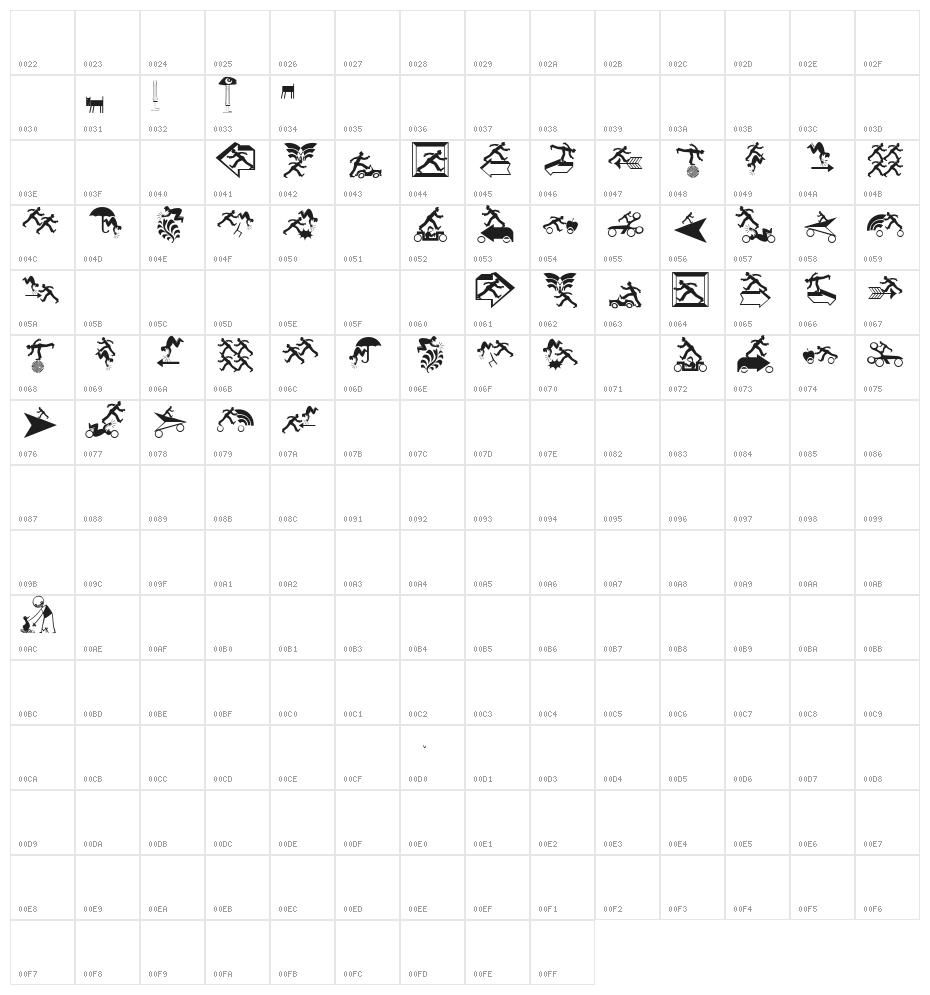 FlightDreamsTwo Character Map