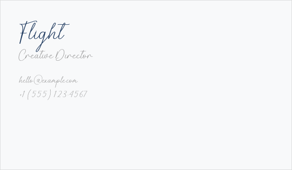 Flight Business Card