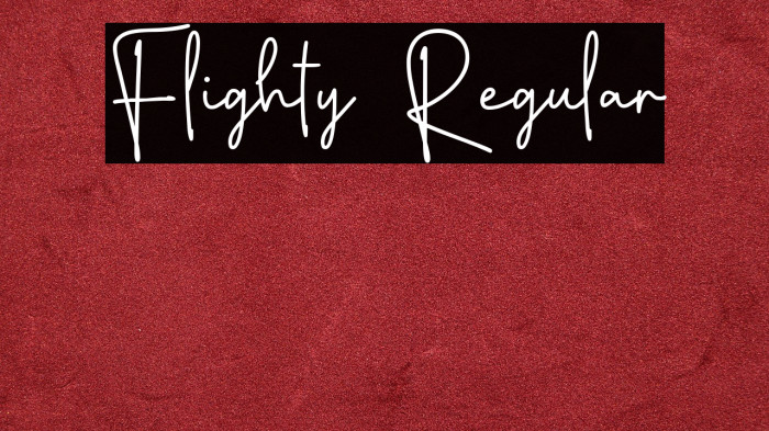 Flighty Regular Example 1