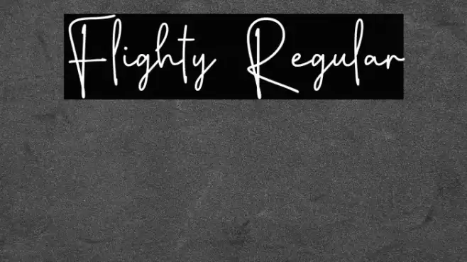 Flighty Regular Caratteri examples