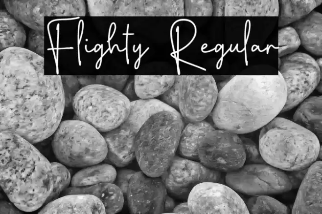 Flighty Regular Caratteri examples