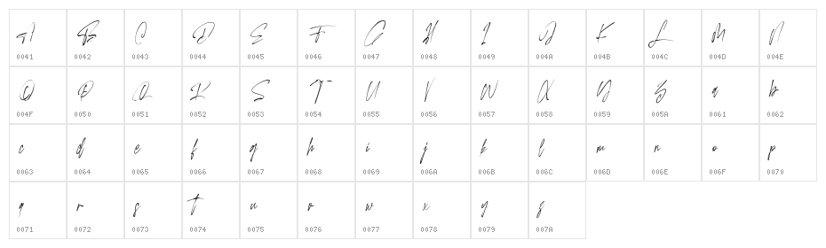 Flinckstone Free Regular Character Map