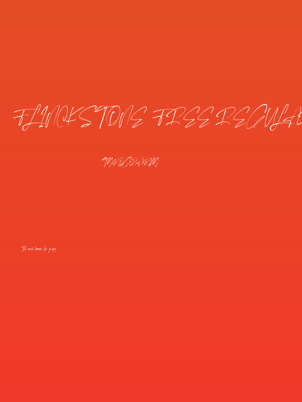 Flinckstone Free Regular Poster