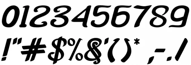 FlinelliaScript Font OTHER CHARS