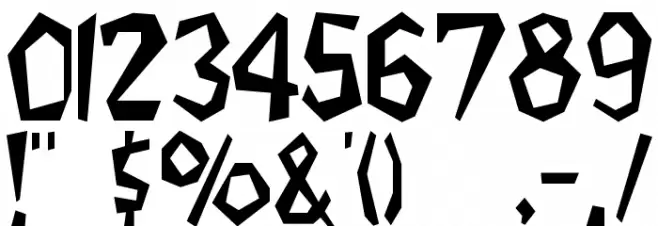 Flintstone Font OTHER CHARS