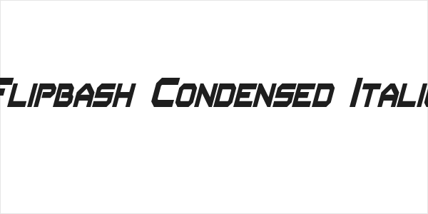 Flipbash Condensed Italic Logo