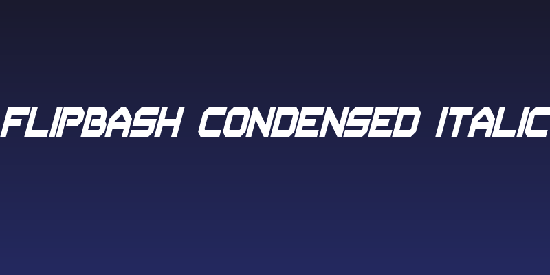 Flipbash Condensed Italic Social Header