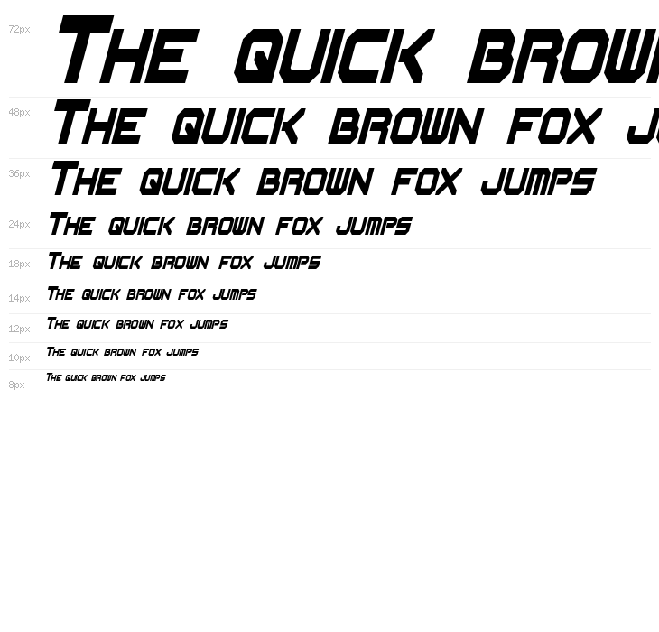 Flipbash Condensed Italic Waterfall