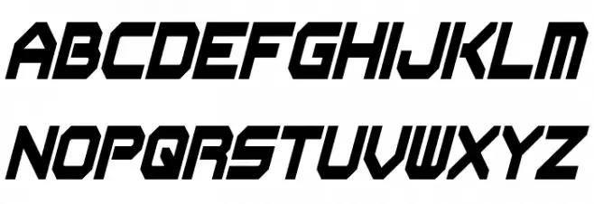 Flipbash Condensed Italic फ़ॉन्ट लोअरकेस