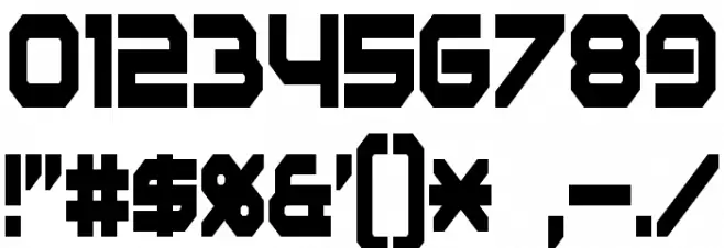 Flipbash Condensed Font OTHER CHARS
