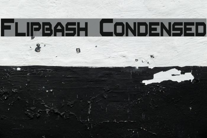 Flipbash Condensed Font examples