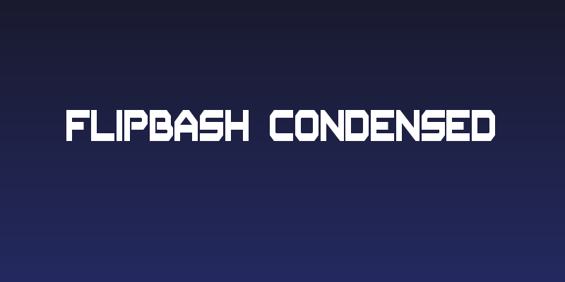 Flipbash Condensed Social Header
