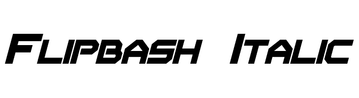Flipbash Italic  Frei Schriftart Herunterladen
